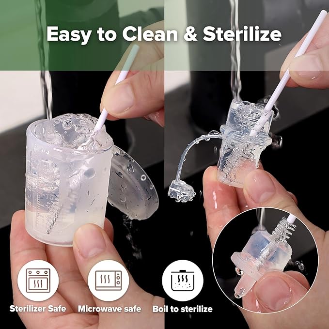 haakaa Colostrum Collectors 2ml/6pcs & Lidded Feeding Cup 25ml/1pc Set - Collect, Store & Feed Colostrum in One, Ready-to-Use Individually Wrapped, Reusable Colostrum Syringes for Liquid Gold