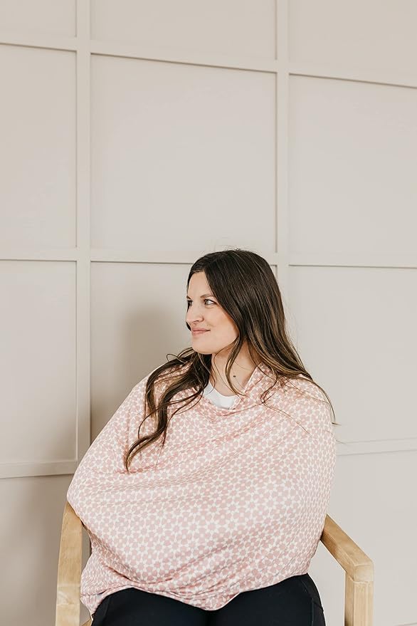 Copper Pearl Multi-Use Cover: Car Seat Covers, Nursing Cover, and Stroller Cover for Sun - Stretchy Fabric, All-Season Use, Stylish Designs, Easy Access for Moms - Star