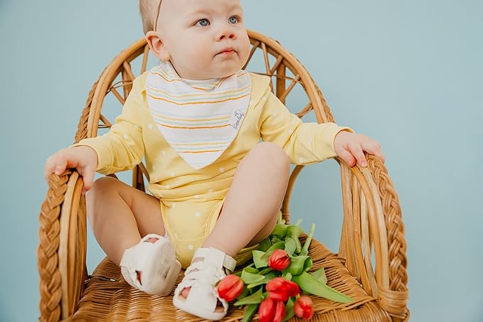 Copper Pearl Baby Bandana Drool Bibs for Drooling and Teething 4 Pack Gift Set Peter, Soft Set of Cloth Bandana Bibs for Any Baby Girl or Boy, Cute Registry Ideas for Baby Shower Gifts