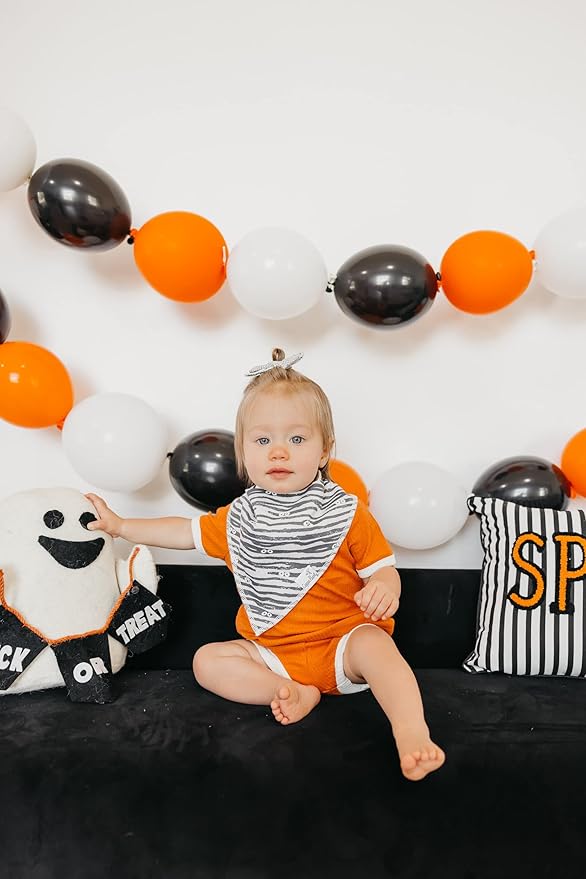 Copper Pearl Baby Bandana Drool Bibs for Drooling and Teething 4 Pack Gift Set Bones, Soft Set of Cloth Bandana Bibs for Any Baby Girl or Boy, Cute Registry Ideas for Baby Shower Gifts