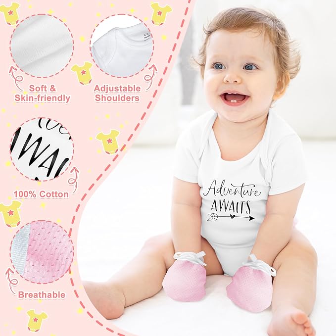 Baby Shower Gifts for Girls, 10Pcs Baby Girl Baby Shower Gifts Set, Premium Essential Welcome Baby Girl Gifts Basket Set, Baby Girl Gift Basket Set & Girl Baby Shower Gifts