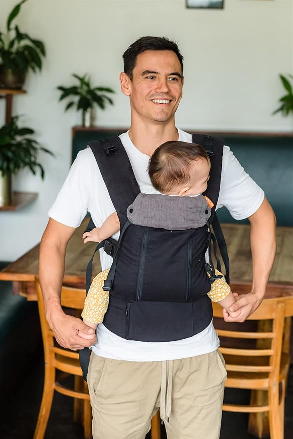 Beco 8 Baby Carrier from Newborn to Toddler (7-45lbs) - All in 1 Hybrid Front, Hip and Backpack Style Carrier with Breathable, Cooling Mesh - Black