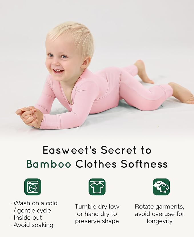 Footless Pajamas Baby Boy Girls, Viscose from Bamboo Baby Pajamas, Two Way Zipper Sleepers, Newborn Pjs