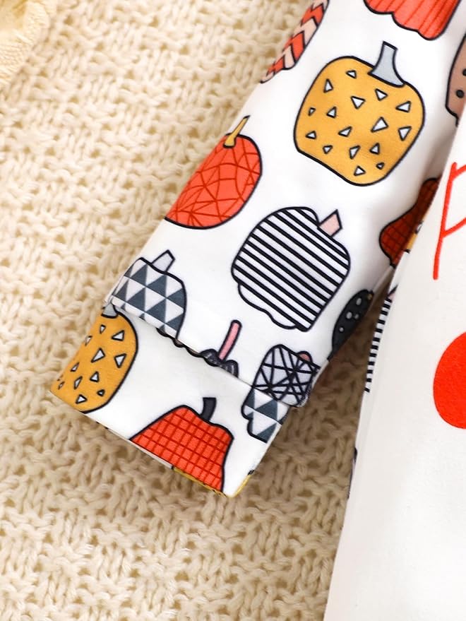 Preemie Newborn Baby Girl Clothes Infant Fall Winter Outfits Letter Floral One-Piece Romper+Jumpsuit