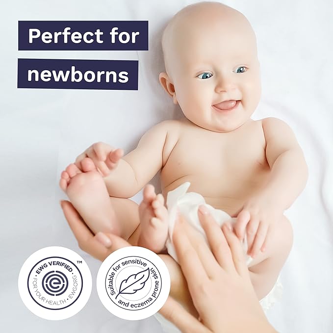 Pura Baby Wipes 3 x 60 per pack (180 Wipes) 100% Plastic-Free & Plant Based Wipes, 99% Water, Suitable for Sensitive & Eczema-prone Skin, Fragrance Free & Hypoallergenic, EWG, Cruelty Free (Pack of 2)