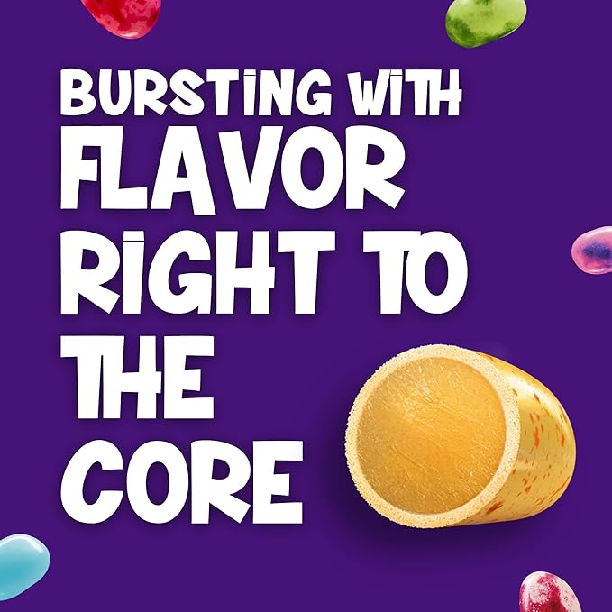 The Jelly Bean Planet, Gourmet Jelly Beans Gift 42.5 Oz Jar - 36 Huge Natural Fruit Flavors, Seasonal, Birthday, Kosher Candy, Plant Based Colors - Gluten Free, Fun Bulk Sweets Assortment