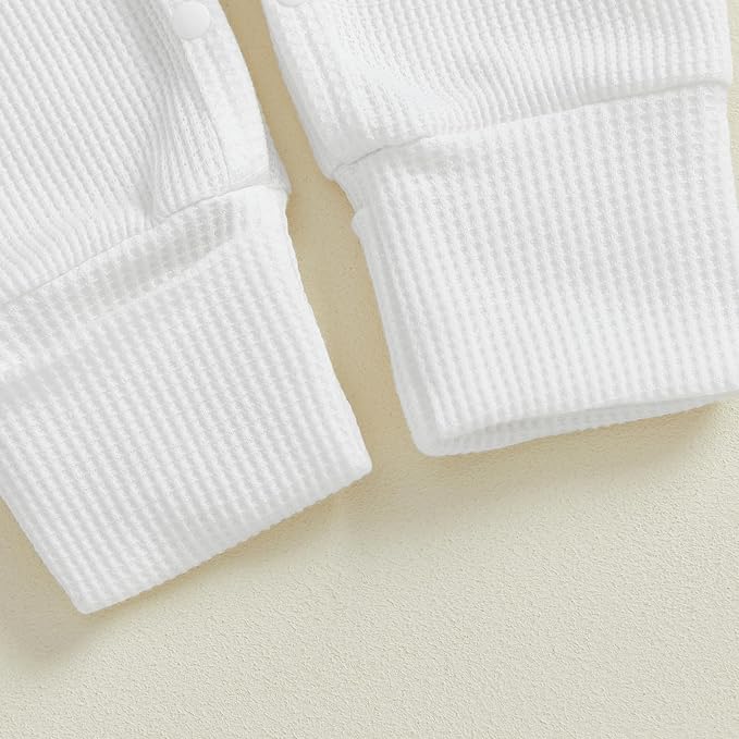 Newborn Baby Girls Rompers Knit Round Neck Long Sleeve Infant Fall Jumpsuits with Headband Coming Home Outfit