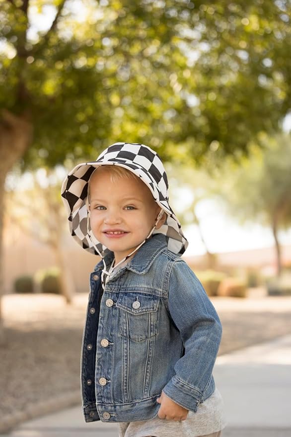 Tiny Twinkle Sun Protection Baby Flap Hat with UPF 50+ Sun Protection for Baby and Toddler Boys and Girls