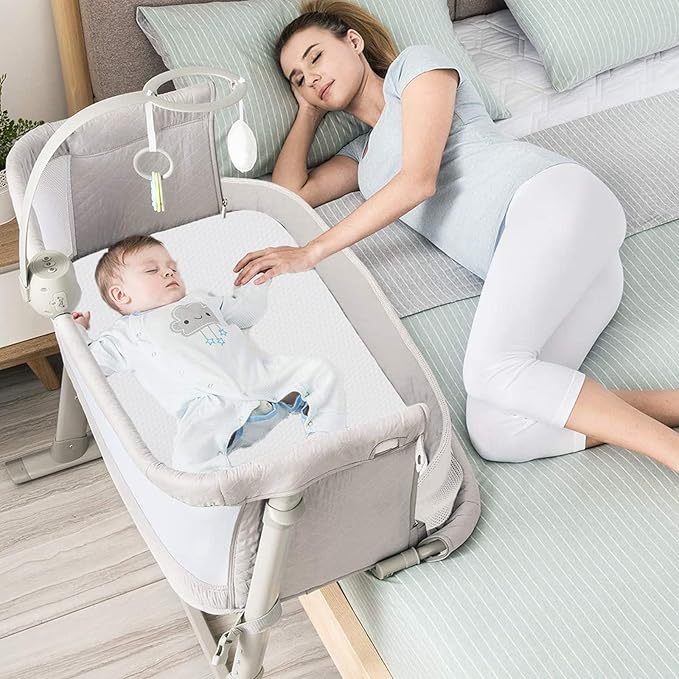 Mecc ecoh Baby Bassinet Mattress, 100% Breathable Cover, Water-Resistant Lining, Rectangle 32"x20"x2" Fit for AMKE All Mesh/RONBEI/Ezebaby Rocking/Bold/Ezebaby/VaVaSoo/Yacul/Simmons Kid Koi