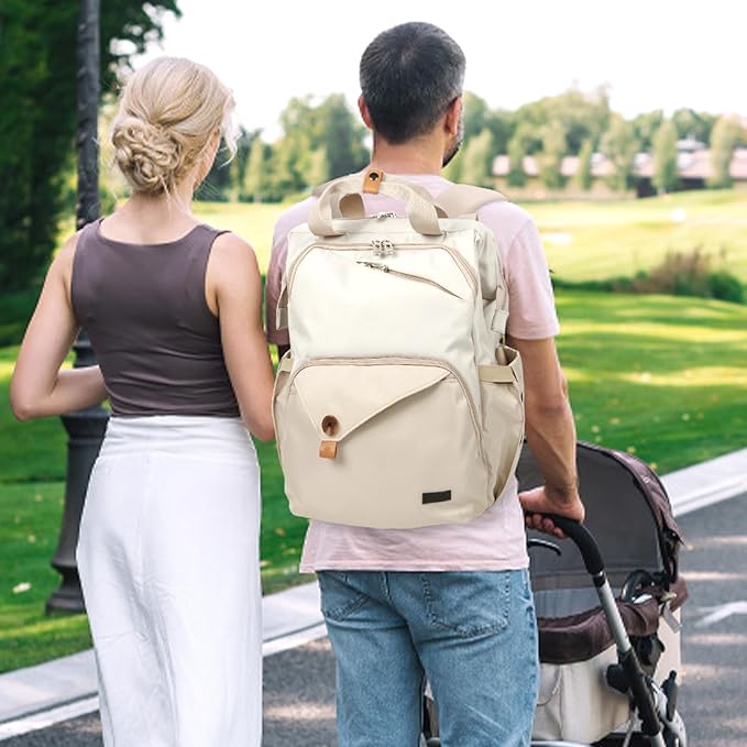 Hap Tim Baby Diaper Bag for Boys Girls, Large Backpack Diaper Bags with Double Compartments, Baby Registry Search Shower Gifts Stuff Newborn Must Haves(7340-KK)