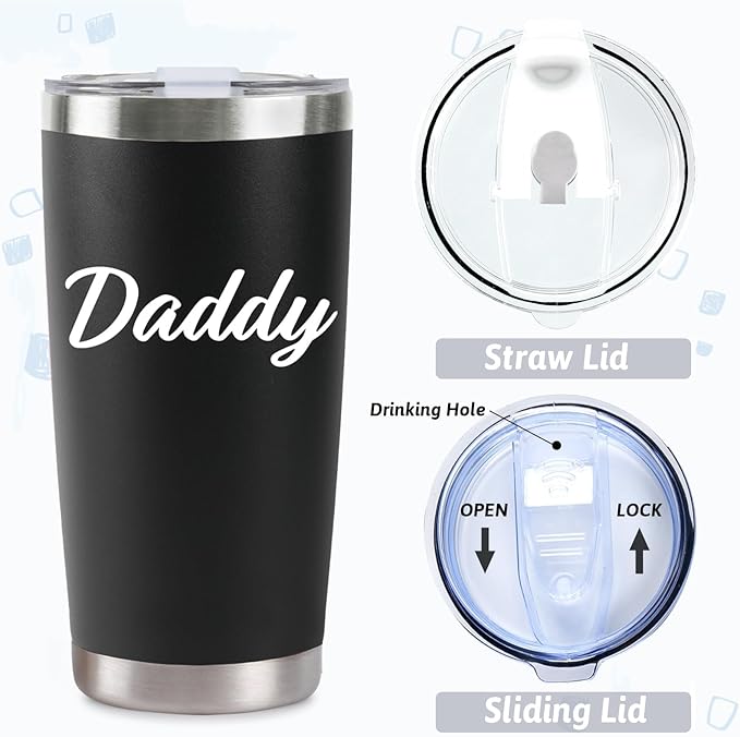 Pregnancy Gifts for New Parents 20 Oz Mom and Dad Tumbler Set for First Time Moms Dads Expecting Parents to Be Mother's Day Father's Day Baby Shower Gender Reveal Presents Xmas Gifts(Rose Gold&Black)