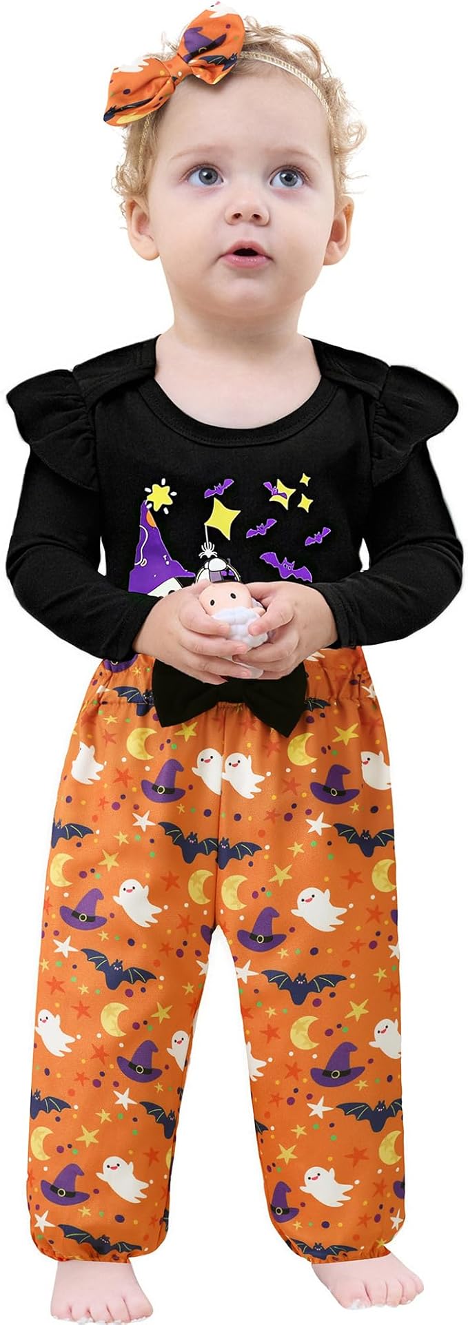 Baby Girl Clothes Newborn Infant Cotton Ruffle Romper+ Floral Pants + Headband Sets Fall Winter Outfits