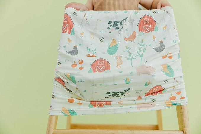 Copper Pearl Multi-Use Cover: Car Seat Covers, Nursing Cover, and Stroller Cover for Sun - Stretchy Fabric, All-Season Use, Stylish Designs, Easy Access for Moms - Farmstead