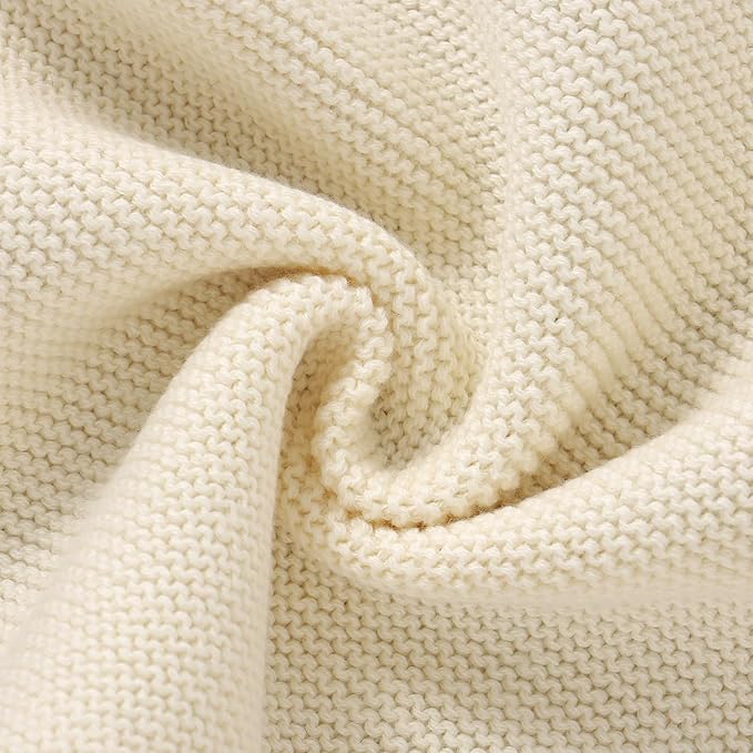 LAWKUL Baby Blanket Bear Lovey Soft Cuddly Security Blanket for Newborns Infants Boy Girl Knit Snuggle Comfort White 16x16in
