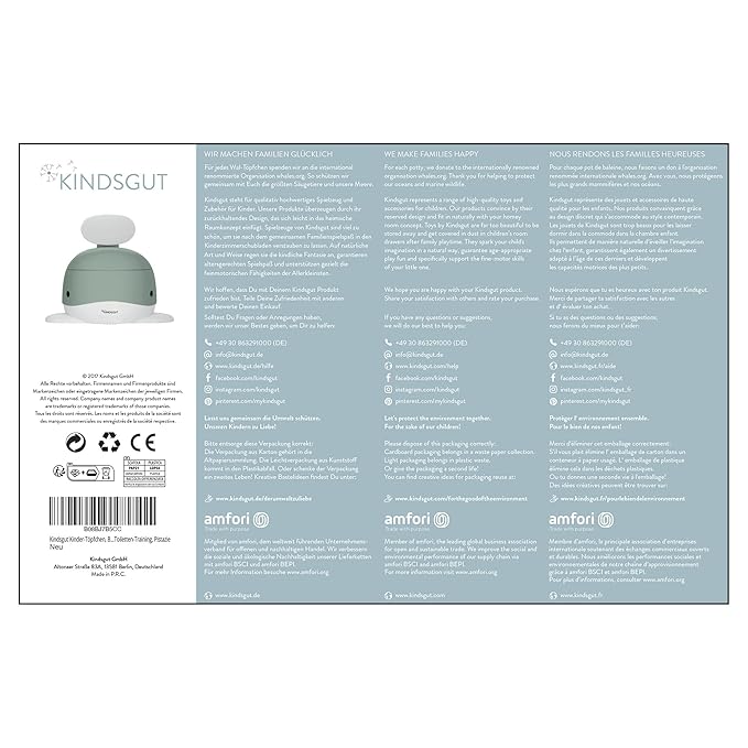 Kindsgut Potty Training Toilet in Whale Design, Designed in Germany, Potty Training in a Beautiful Design, Pistachio