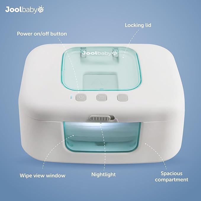 TinyBums Baby Wipe Warmer & Dispenser with LED Changing Light & On/Off Switch - Jool Baby