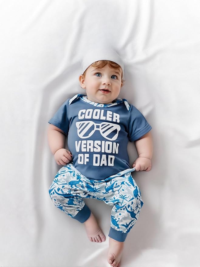 NZRVAWS Newborn Baby Boy Clothes Outfits Letter Prined Romper Pants Set Infant Baby Boy Clothing 0 3 6 9 12 18 Months