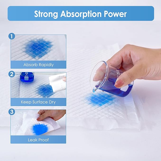 Disposable Changing Pads for Baby, 50 Pack Disposable Changing Pad Liners, Waterproof Disposable Underpads, Ultra Absorbent Super Soft Breathable Diaper Changing Mat 13 x 18 in