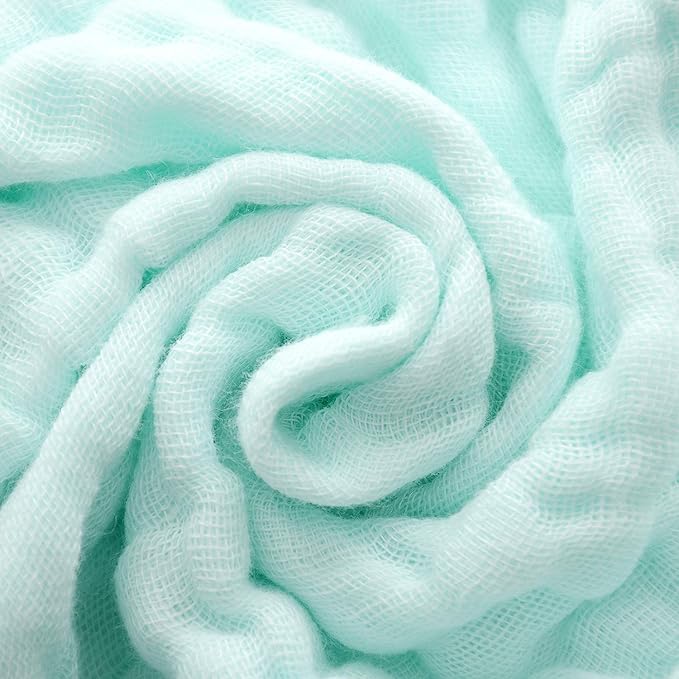 MUKIN Baby Washcloths - Natural Cotton Baby Wipes - Soft Newborn Face Towel for Sensitive Skin - 10 Pack 12x12 inches
