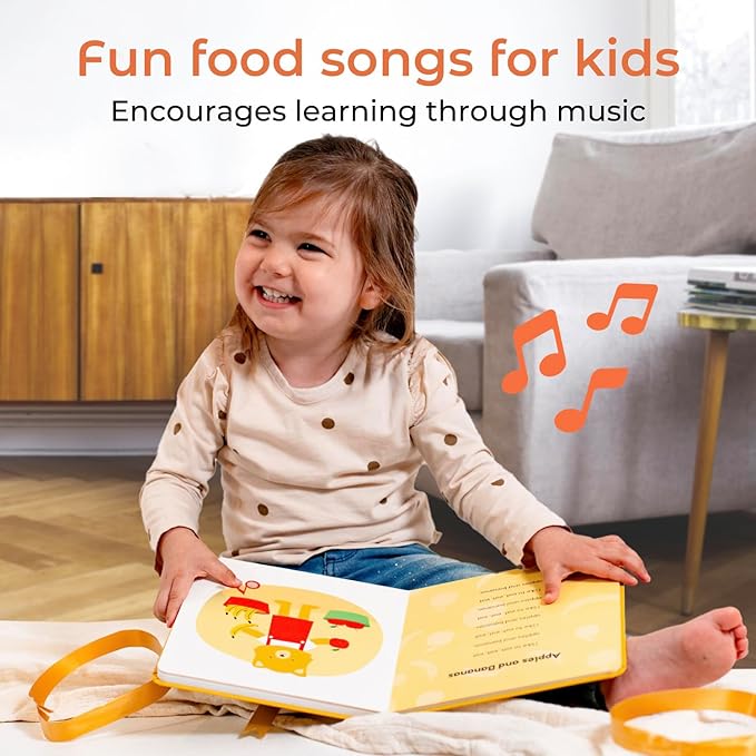 Cali's Books I'm a Little Teapot Music Book for Toddlers 1-3 Years Old - Food Musical Books, Interactive Baby Sound Book, Singing Toy for Children Girls, Learning Song Toys for Toddler Boys