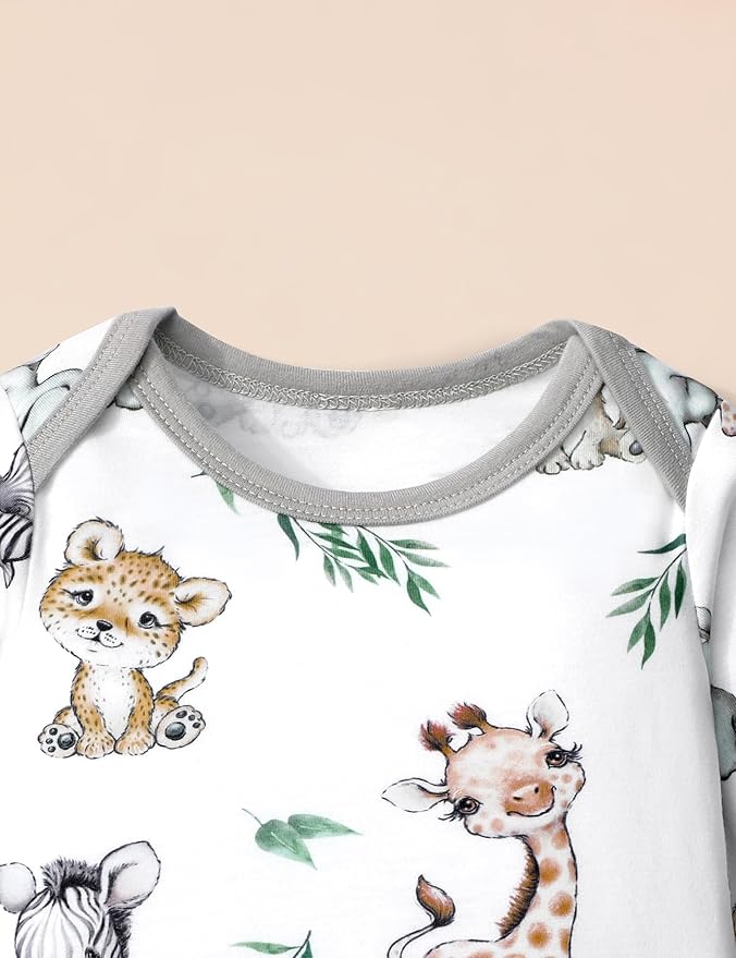 Baby Boy Clothes Long Sleeve Animal Plaid Romper + Overalls Infant Boy Clothes 2PCS Fall Winter Outfits