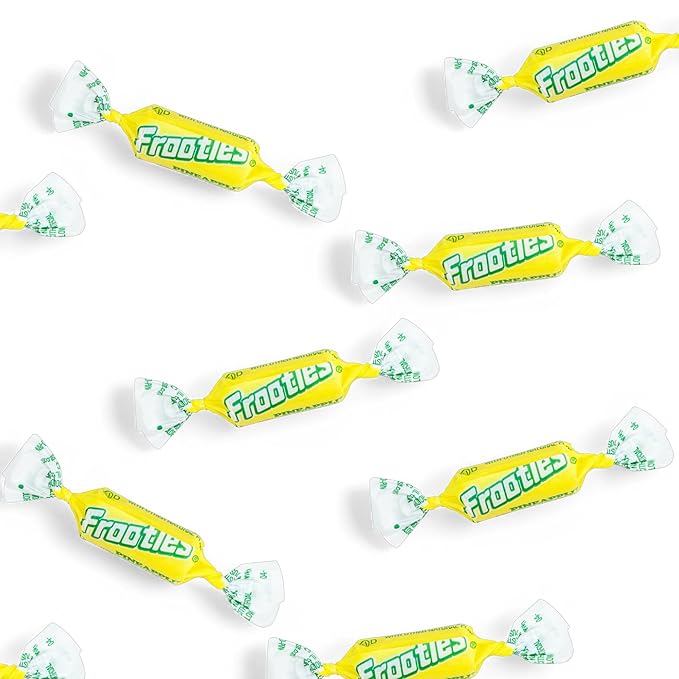 Pineapple Tootsie Roll Frooties Chewy Tropical Candy with Fresh Sweet & Juicy Flavor 85+ Pieces Individually Wrapped in Resealable Assortit Bag, 1.5 Lb (24-Oz) Made in USA