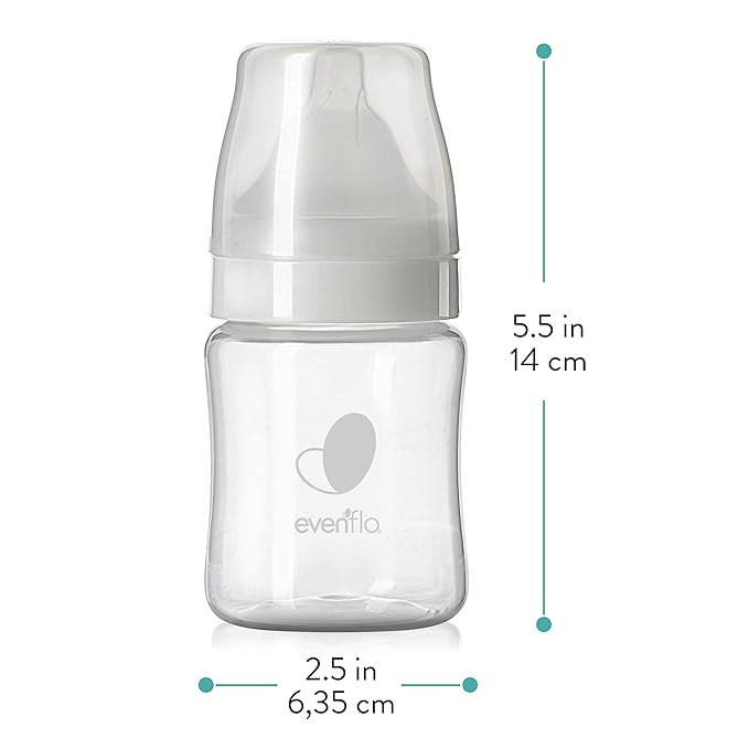 Evenflo Feeding Balance Plus Wide Neck Baby Bottle | Proflo Venting Technology | For Newborn and Infant | BPA Free | 5 Ounce, Pack of 18
