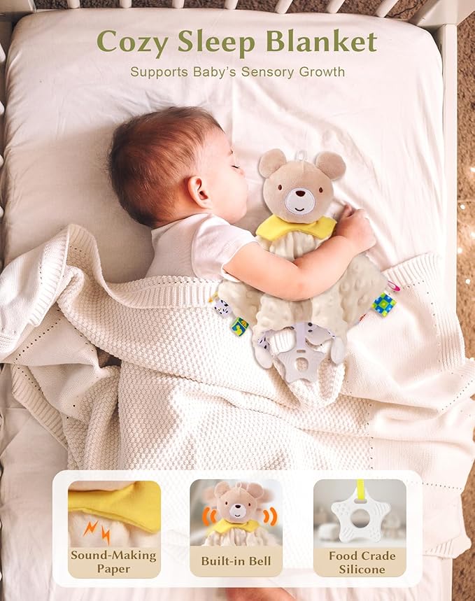 Coralogo Baby Shower Gift Basket - Baby Gift Set with Practical Diaper Caddy, Gifts for New Mom, Gender Reveal Gifts, New Born Essential Include Security Blanket Hat Bib Socks Mittens, Boy & Girl