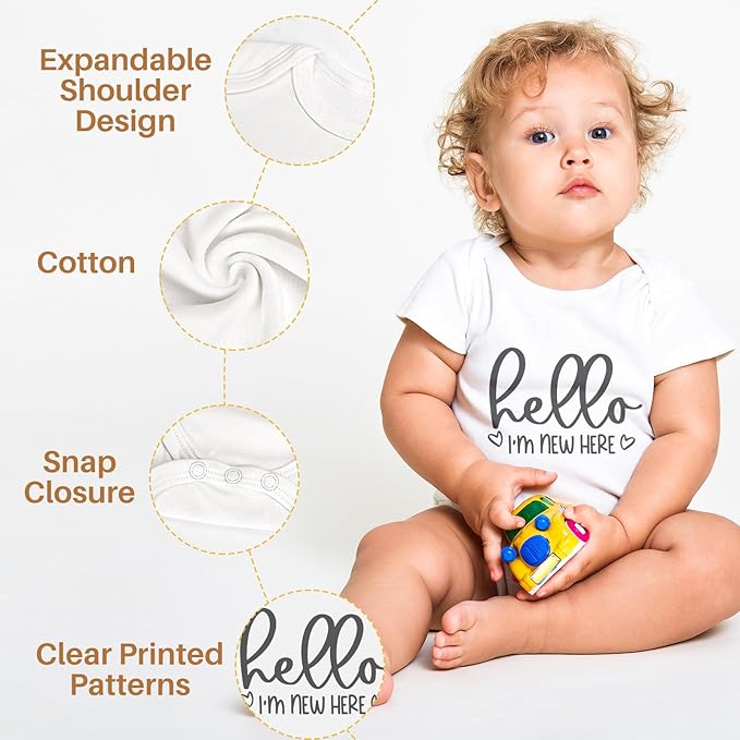 Baby Shower Gifts,Baby Girl Boy Gifts,Black & White High Contrast Baby Newborn Essentials Gift Basket with Swaddle Blanket Onesie Toys