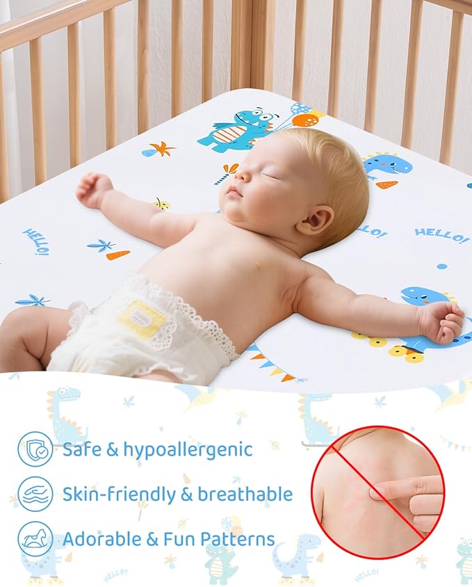 Pack and Play Mattress - 38" x 26" Soft Breathable Portable Mattres Waterproof & Washable Perfectly fits Pack n Play