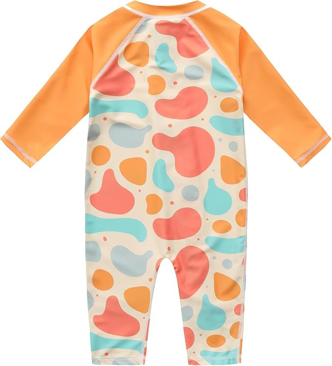 Baby Swimsuit UPF 50+ Sun Protection One Piece Zipper Beach Swimwear for Little Boys Girls Toddler