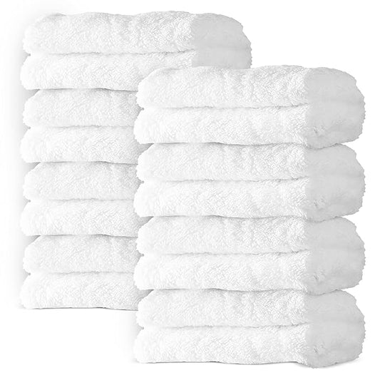 8 Pack Large Burp Cloths for Baby - 20" by 10" Ultra Absorbent Burping Cloth, Baby Washcloths, Newborn Towel - Milk Spit Up Rags - Burpy for Unisex, Boy, Girl - Burp Cloths Set(White)