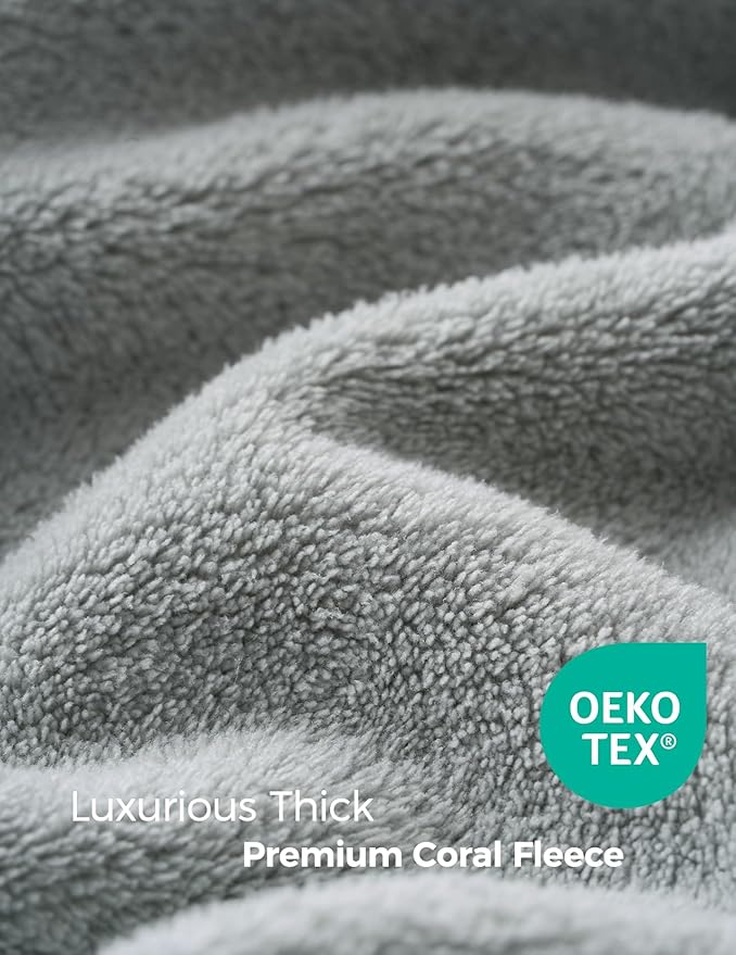 Momcozy Baby Bath Towels with Hooded -Visualize Health Label -Soft & Absorbent Coral Fleece Towel for Comfort & Warm - Bath Essential or Shower Gift for Newborn, Infant,Toddler (Large, 28 x 55 Inch)