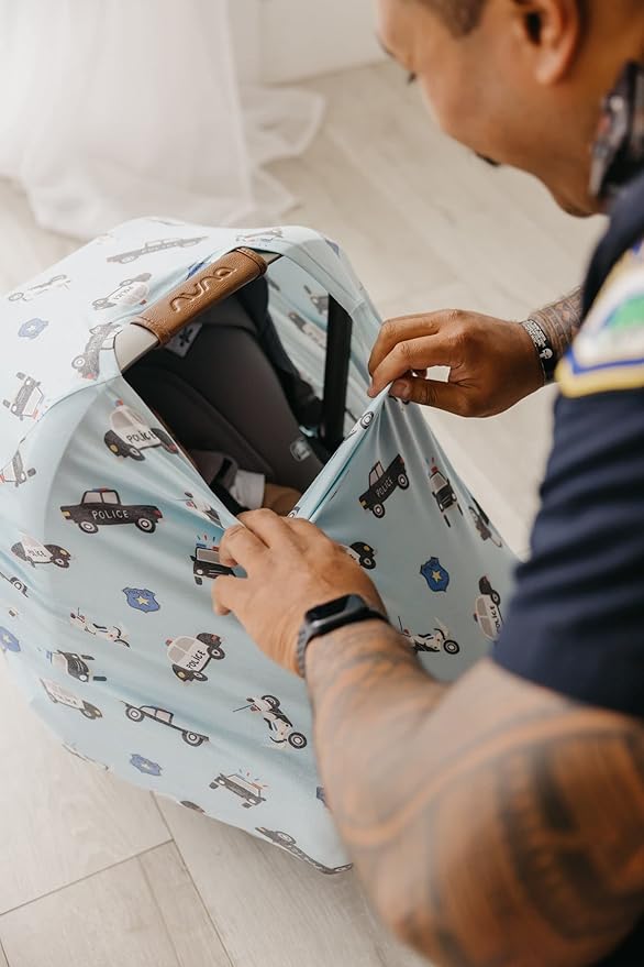 Copper Pearl Multi-Use Cover: Car Seat Covers, Nursing Cover, and Stroller Cover for Sun - Stretchy Fabric, All-Season Use, Stylish Designs, Easy Access for Moms - Leo