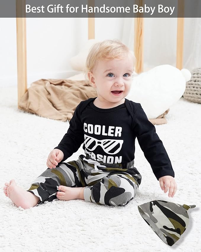 NZRVAWS Newborn Baby Boy Clothes Outfits Letter Prined Romper Pants Set Infant Baby Boy Clothing 0 3 6 9 12 18 Months