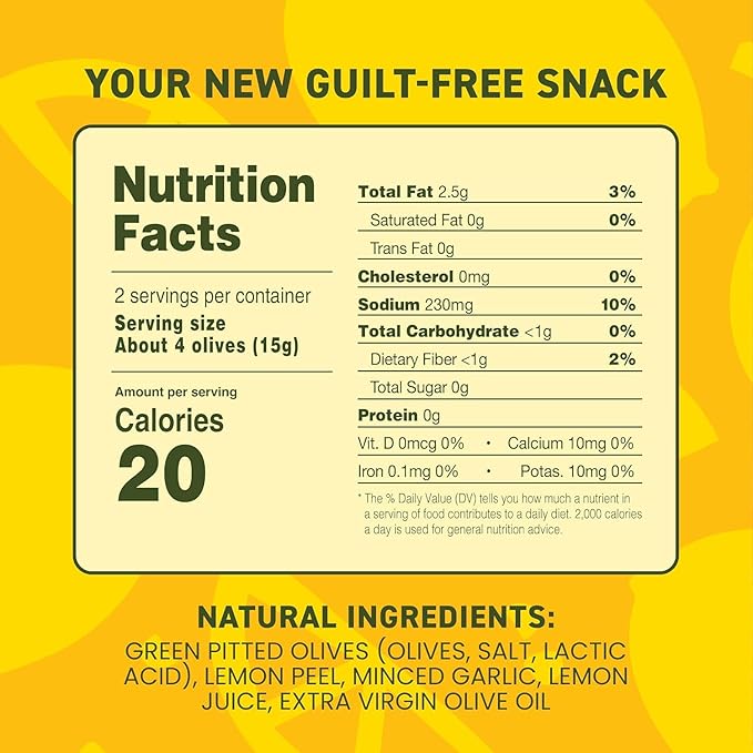 Freestyle Snacks Olive Snack Packs - 24 Pack Variety - Original Green, Hot & Spicy, Lemon Garlic, and Kalamata - Grown in Greece, All Natural, Non-GMO, Paleo, Sugar-Free, Keto Snack, 1.1oz (24 Pack)