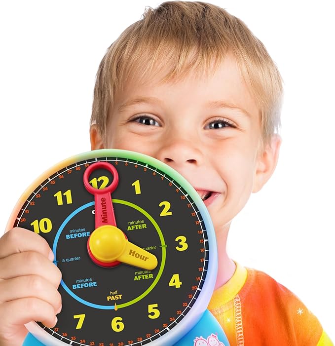 BEST LEARNING Learning Clock - Educational Talking Learn to Tell Time Teaching Toy with Quiz and Music Sleep Mode - Toddlers & Kids Ages 3, 4, 5, 6 Years Old Boy and Girl Birthday Present