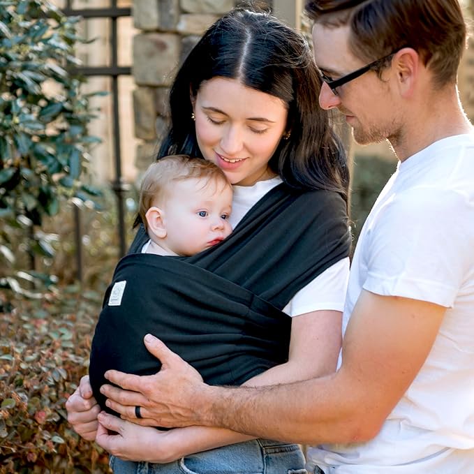 KeaBabies Baby Wrap Carrier Ring Sling - Easy to Wear, Adjustable D-Lite Baby Carrier Newborn to Toddler, Infant Carrying Shirt, Hands Free Bonding, Breathable Fabric Wearing Wrap (Dusty Olive)