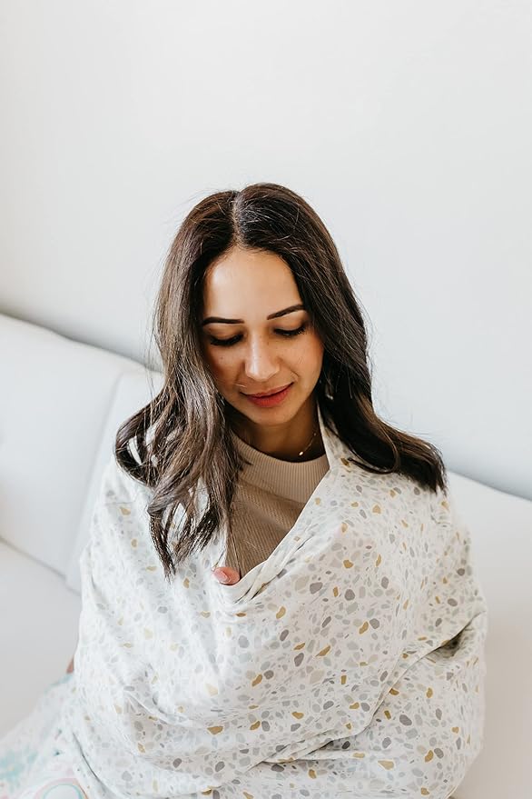 Copper Pearl Multi-Use Cover: Car Seat Covers, Nursing Cover, and Stroller Cover for Sun - Stretchy Fabric, All-Season Use, Stylish Designs, Easy Access for Moms - Arlo