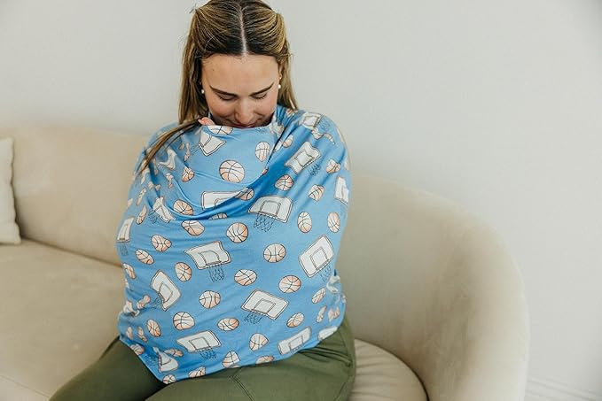 Copper Pearl Multi-Use Cover: Car Seat Covers, Nursing Cover, and Stroller Cover for Sun - Stretchy Fabric, All-Season Use, Stylish Designs, Easy Access for Moms - Dunk