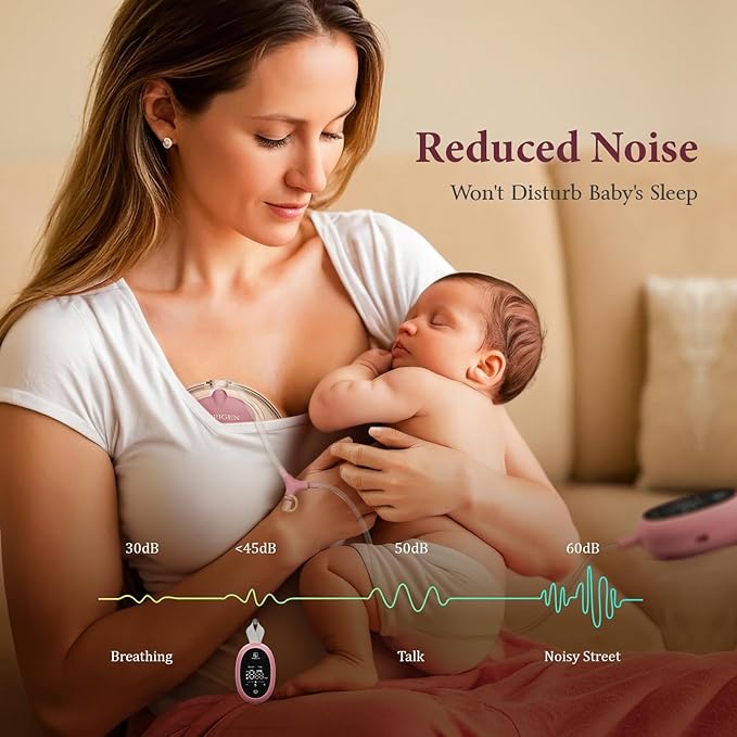 Breast Pump Hands Free D6, Ultra-Lightweight Wearable Breast Pump with Soft Double-Seal Flange - 25mm, Quiet & Leak-Proof Portable Electric Pump, 3 Modes & 9 Levels, Upgraded Low Noise Motor