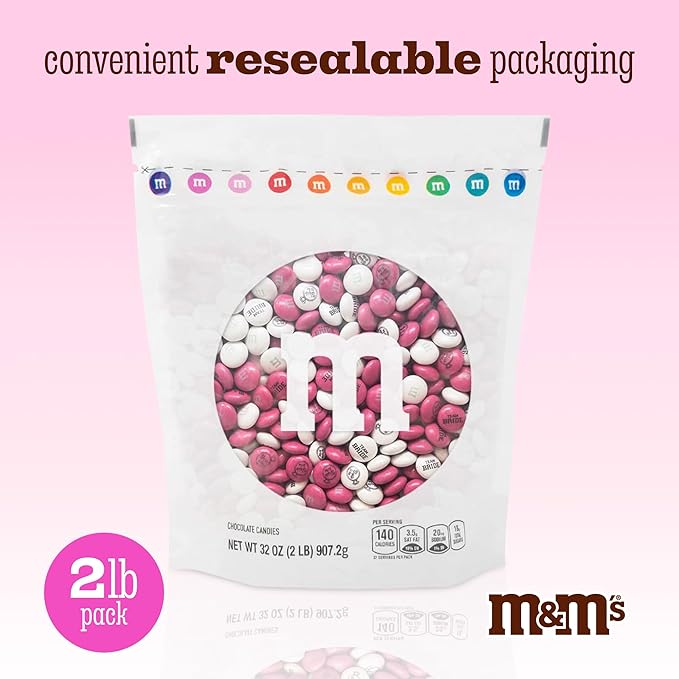 M&M’S WORLD Bachelorette Milk Chocolate Candy - 2lbs of Bulk Candy, Party Favors, Bachelorette Party Favors, Bridal Shower Gifts and More