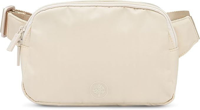 Parker Baby Diaper Belt Bag - Portable Fanny Pack Diaper Bag, Crossbody Bag for Moms - "Birch Belt Bag" - Cream