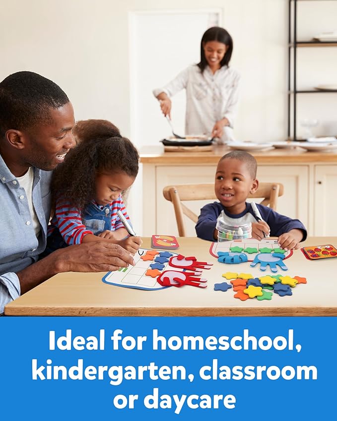 Coogam Montessori Math Manipulatives Number Counting Block, Magnetic Ten Frame Addition Subtraction Practice with Dry Erase Board, Educational Learning Toy Gift for 1st 2nd & 3rd Grade