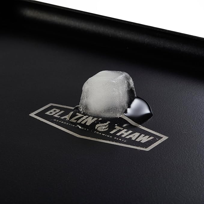 BLAZIN' THAW Defrosting Tray for Frozen Meat | Premium Edition | Aluminium Alloy Plate for Thawing Frozen Food | Natural Thawing Process | No Microwaves, No Cold/Warm Water Required |