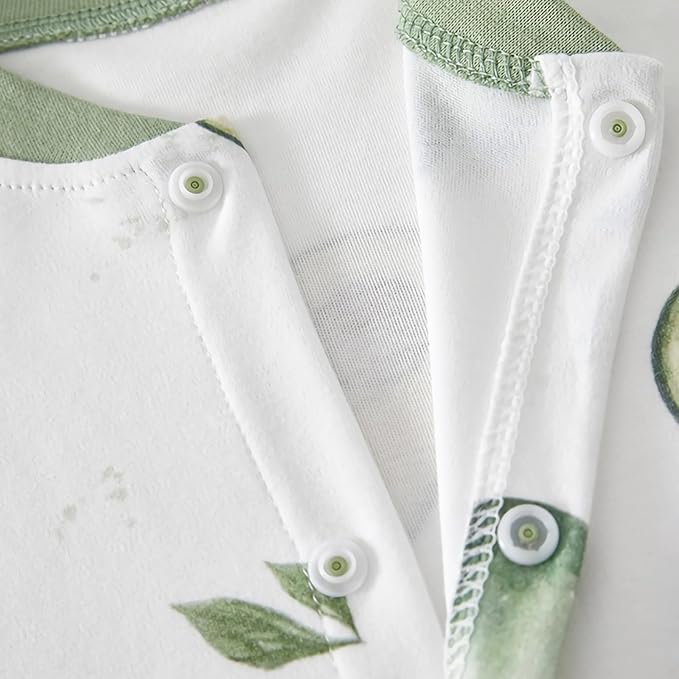 100% Organic Cotton Soft 3-24 Months Unisex Footless Newborn Baby Sleepers Pajamas Romper Boys Girls Long Sleeve