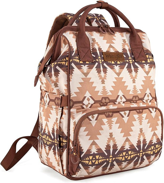 Montana West Wrangler Callie Diaper Bag Backpack with Stroller Straps Southwestern Multifunction Baby Travel Bag WG2210-9110TN