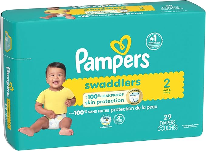 Pampers Baby Diapers - Swaddlers - Size 2, 29 Count, Ultra Absorbent Disposable Infant Diaper