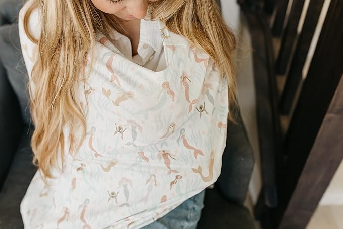 Copper Pearl Multi-Use Cover: Car Seat & Stroller Cover for Sun - Stretchy Fabric, All-Season Use, Stylish Designs, Easy Access for Moms - Coral