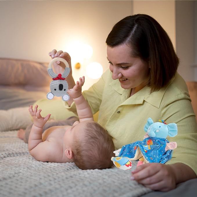 Baby Boy Gifts Basket,Baby Shower Gifts for Boys,New Born Baby Boys Gift,Gender Reveal Gifts,Unique Baby Gift Essential Stuff,Rattle Swaddle Blanket Baby Boys Gifts